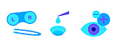 Contact lenses, illustration