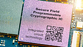 Secure field programmable cryptographic microchip