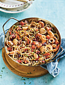 Spaghetti allo Scoglio (pasta with seafood)