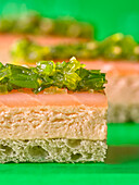 Salmon bavarois with wakame seaweed