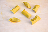 Homemade agnolotti