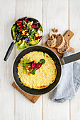 Baked sheep's cheese with autumn salad