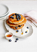 Buckwheat pancakes with blueberries