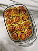 Nut nougat rolls with matcha