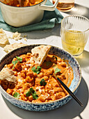 Potato and chickpea masala