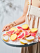 Sorbet variations in citrus peel