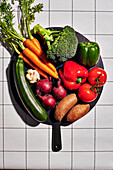Plate with vegetables