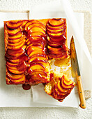 Gluten-free nectarine cake (seen from above)