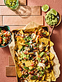 Nachos with leftovers from the Christmas roast