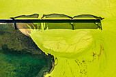 Aerial view of Parabel Nutrition Lemnature Aqua farms, an aquaculture facility, Fellsmere, Florida, United States.