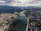 Aerial view of Kampot city, Cambodia 03.