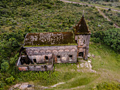 Aerial view of Bokor Hill station, Cambodia.