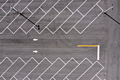 Aerial view of a parking lot in a shopping mall, Wabasso, Florida, United States.