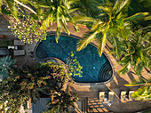 Luftaufnahme des Royal Palm Hotels, Grand Baie, Mauritius.