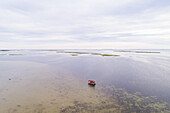 Aerial view of a house in the middle of the coast, Rumpo, Lääne County, Estonia