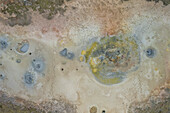 Aerial view of Gunnuhver Hot Springs (Geo Thermal Hot Spring), Grindavík, Iceland.