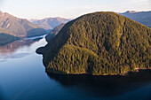 Aerial view of Silver Bay, Sitka, Alaska, USA