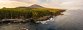 Panoramic aerial view of Mt Edgecumbe, a dormant volcano, Kruzof Island, Tongass National Forest, Sitka, Alaska
