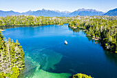 Aerial view of 3 Entrance Bay, Tongass National Forest, Sitka, Alaska, USA
