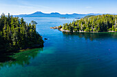Aerial view of 3 Entrance Bay, Tongass National Forest, Sitka, Alaska, USA
