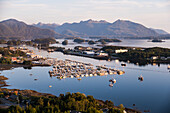 Aerial view of Eliason Harbor, Sitka, Alaska, USA