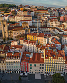 Aerial view of Alfama district, the old town in Lisbon city centre, Portugal.