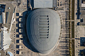 Aerial view of Altice Arena, a concert stadium in Oriente district, Lisbon, Portugal.