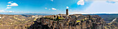 Panoramic aerial view of old european hilltop town, Civita di Bagnoregio, Lazio, Italy.