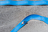 Aerial view of a kids bike circuit in Champéry, Switzerland.