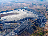Aerial view of Argyle Diamond mine in the Kimberley region, Western Australia.