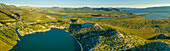Panoramaluftaufnahme des Neretva-Deltas in der Nähe von Ploce, Süddalmatien, Kroatien.