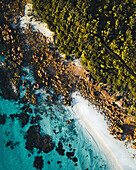 Aerial view of rocky coastline in Dunsborough Western Australia, Australia.