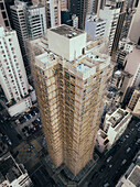 Aerial View of Construction Building in Soy Street, Mongkok, Hong Kong.