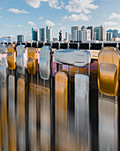 Miami, USA - 10 November 2019: Aerial view of art garage in art district in Miami, Florida, United States.