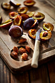 Pit the plums
