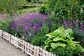 Staudenbeet mit Holzeinfassung