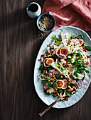 Fennel and grain salad with figs and citrus dressing