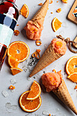 Campari orange sorbet