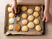 Eye test with baked biscuits