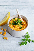 Carrot and hummus dip