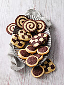 Classic black and white biscuits