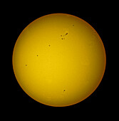 Sunspots on solar surface