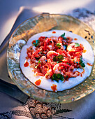 Bobo de Camarão (Brazilian prawn soup) with coconut milk and manioc