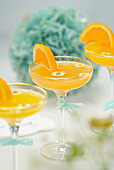 Non-alcoholic mimosa with orange