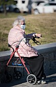 Elderly woman during Covid-19 lockdown