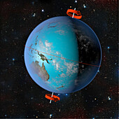 Earth's rotation, illustration