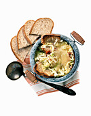 Zuppa Valpellinese – savoy cabbage soup with rye bread (Aosta Valley)