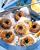 Date Rings with Pistachios and Sesame Seeds