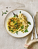 Vegetarian cabbage steaks with celery mash