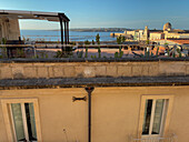 Cityscape with rooftop and the sea in the horizon, Ortigia, Sicily